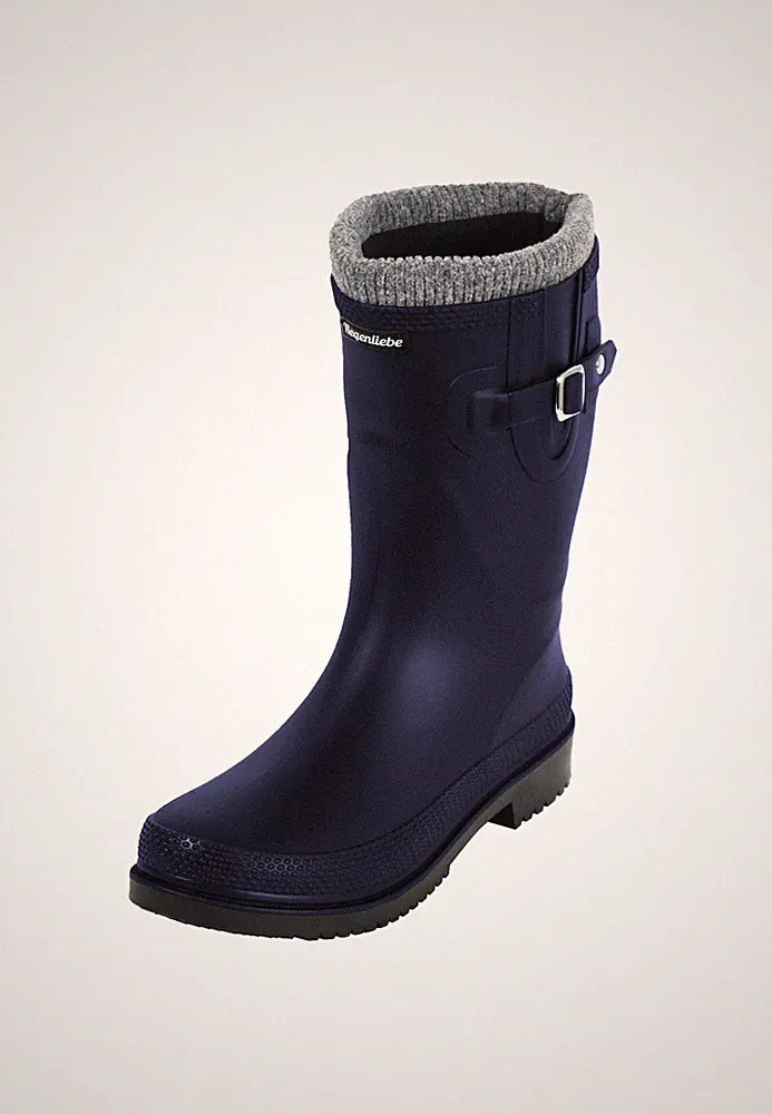 Regenliebe Damen Gummistiefel Pfütze-W warm gefüttert halbhoher Regenstiefel