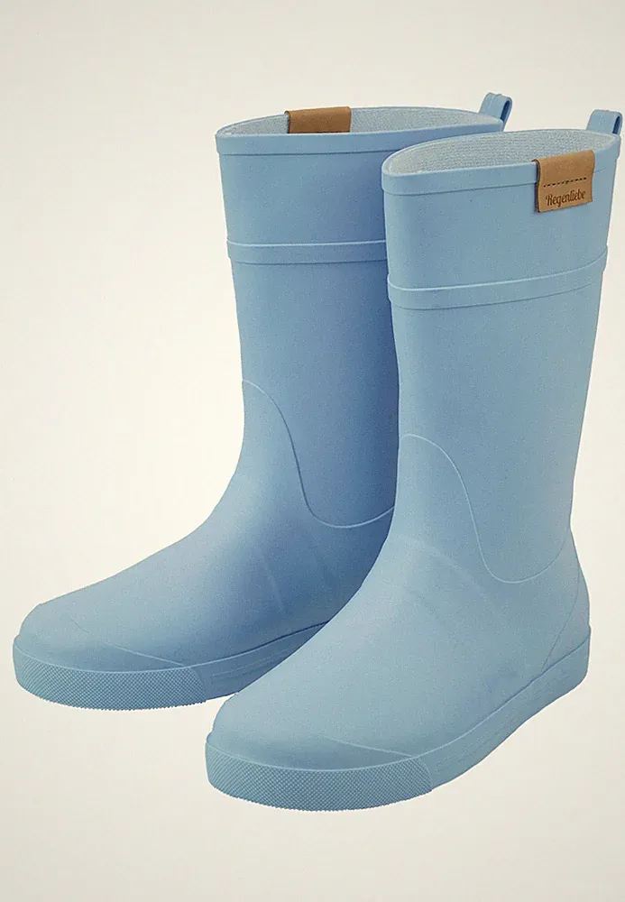 Regenliebe Damen PVC Gummistiefel Summer Rain hellblau Regenstiefel Wasserfest