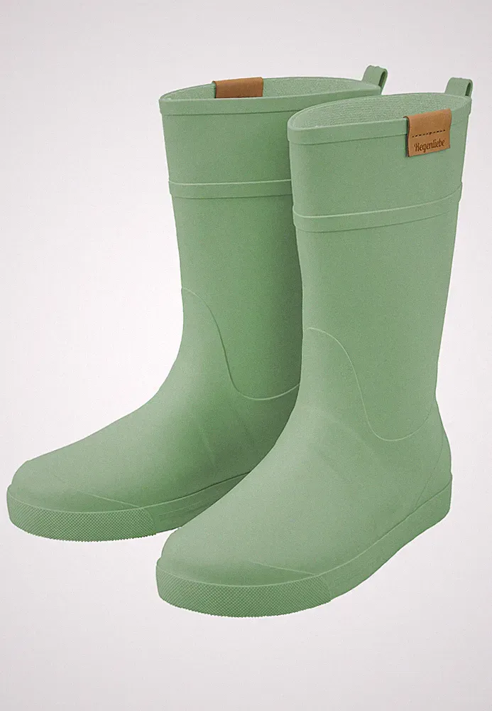Regenliebe Damen PVC Gummistiefel Summer Rain hellgrün halbhoch Regenstiefel