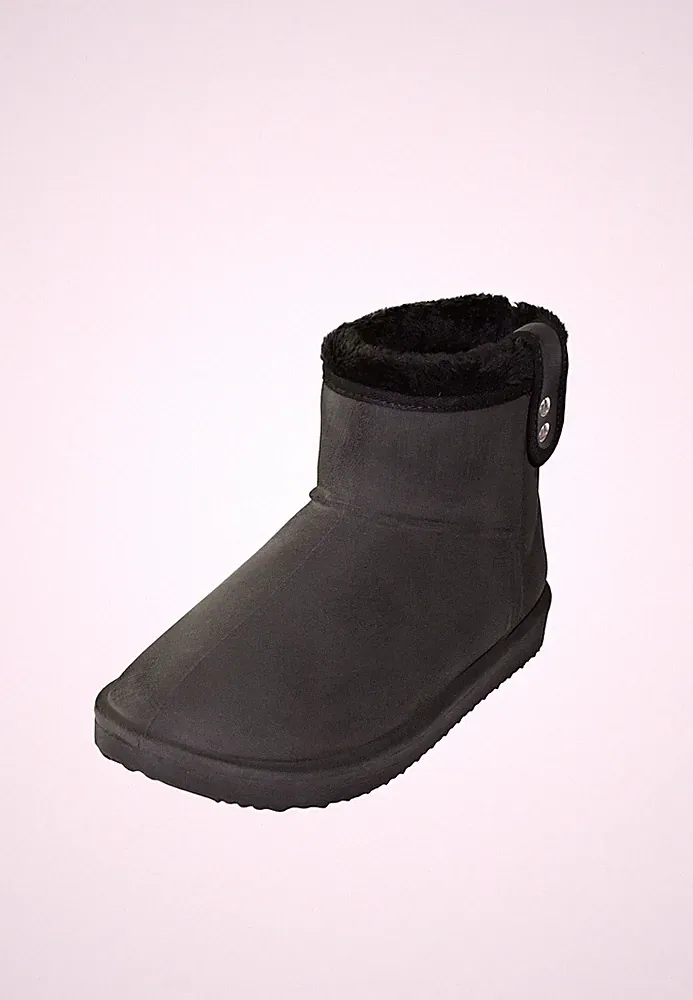 Regenliebe Mädchen Damen Gummistiefel Hamburg Regenstiefel gefüttert schwarz