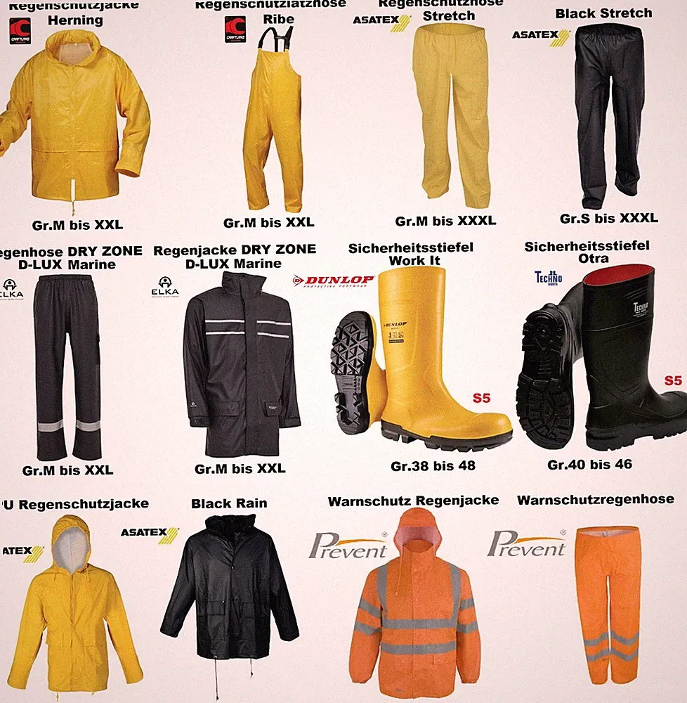 Regenschutzjacke Regenschutzlatzhose Stretch Regenhose Regenjacke Gummistiefel