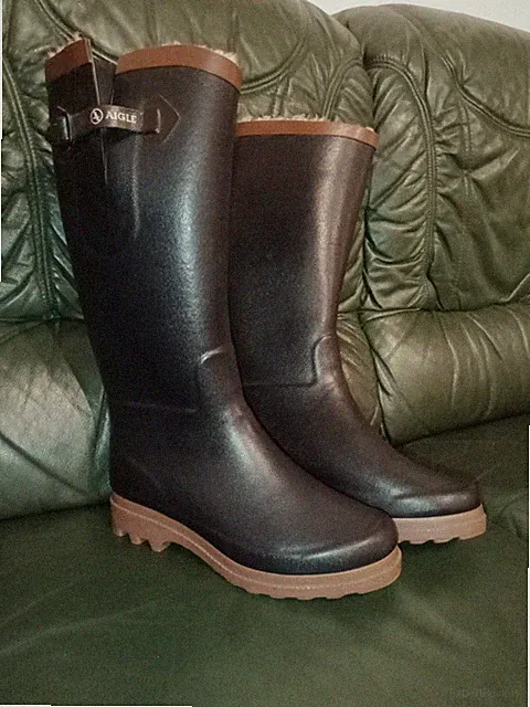 Regenstiefel Adler Hagebutte gefüttert Gummi P40 braun