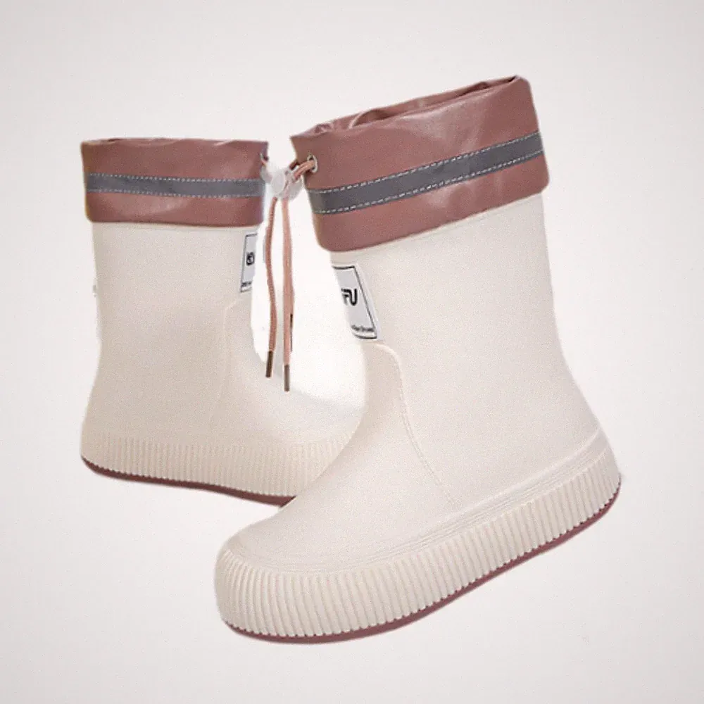 Regenstiefel Damen Robuste wasserdichte atmungsaktive Schlupfstiefel Regenschuhe