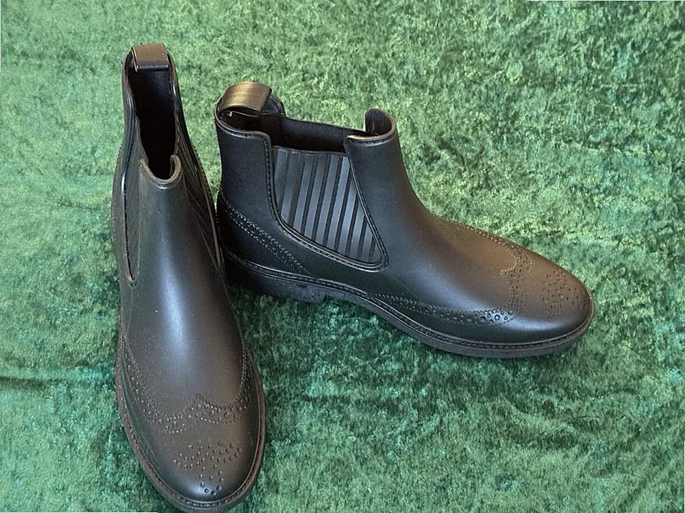 Regenstiefel Damenschuhe Kurzschaft Stiefeletten Gr.38 Schwarz