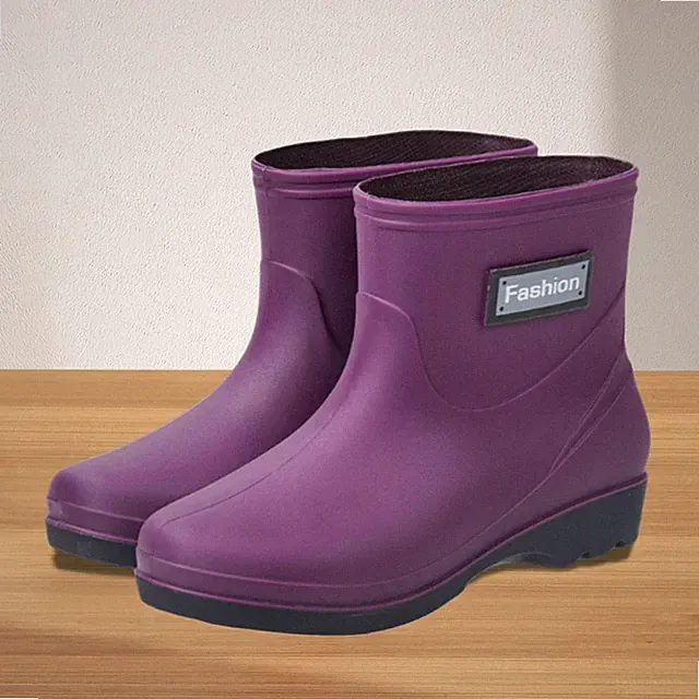 Regenstiefel Gartenschuhe Wasserdicht Tragbar Trendy Leichte Stiefel bis Zur