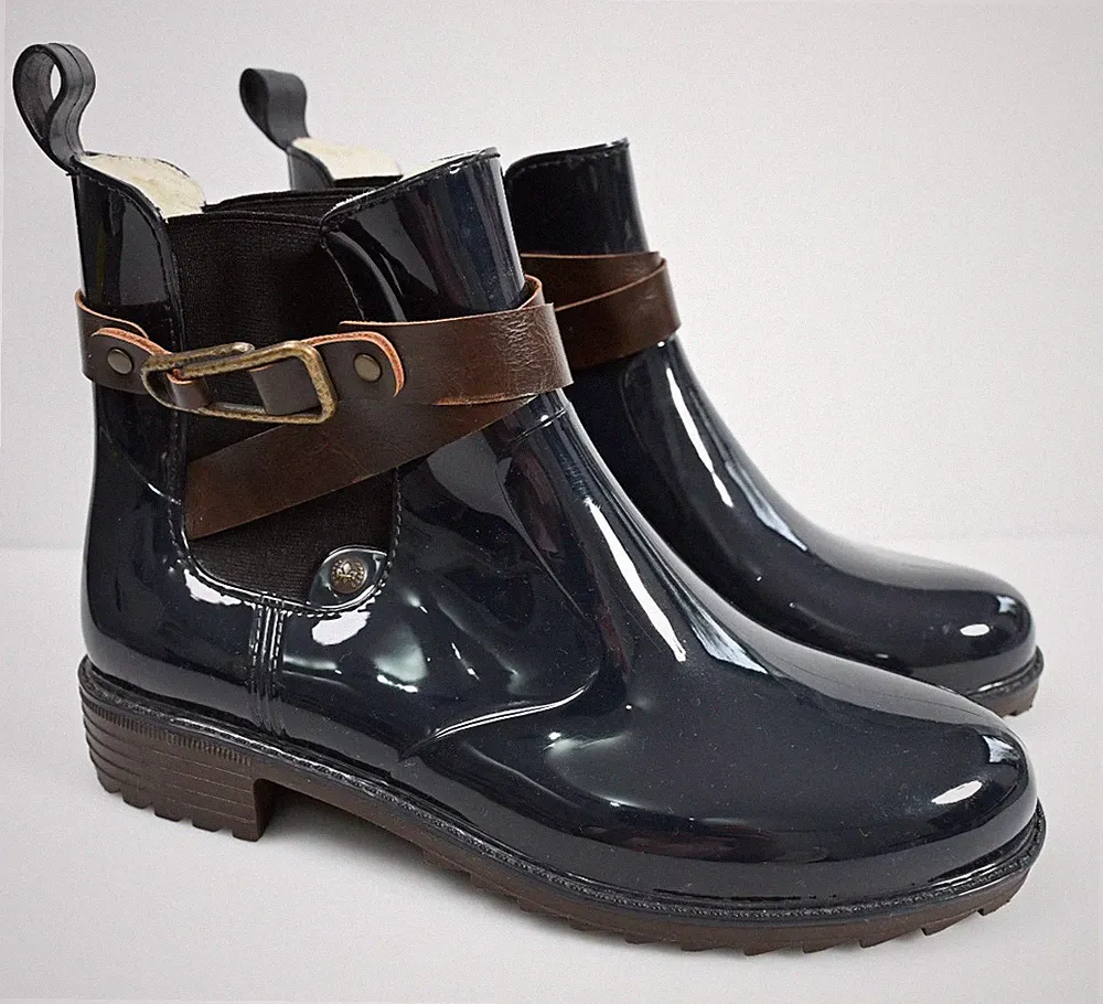 Regenstiefel/Gummistiefel RIEKER - Damen Chelsea Boots Gr. 38 - dunkelblau/navy
