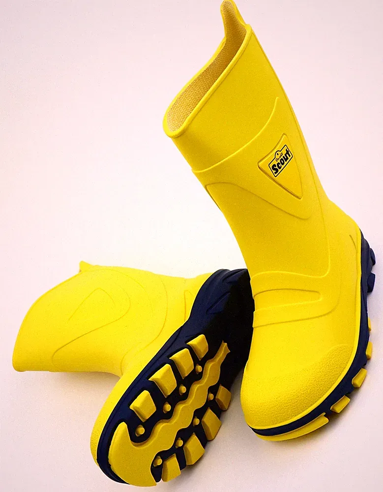 Regenstiefel von Scout Gelb Gummi-Stiefel Kinder-Jungen-Mädchen-Boots Neu