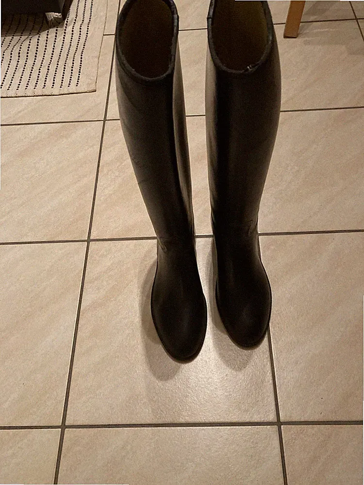 reitstiefel 38 damen Gummi Schwarz