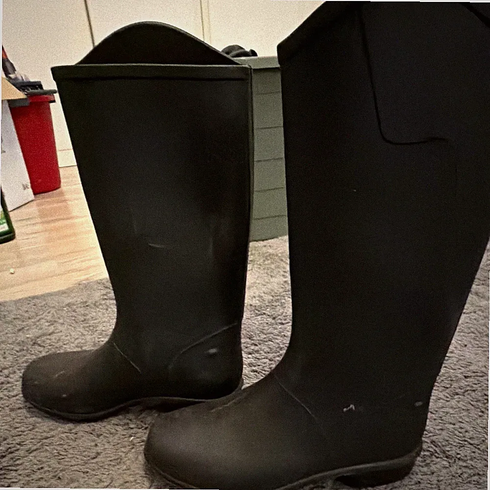 Reitstiefel Kinder Gummistiefel Regenstiefel Schwarz EU 32 Gummi flach wadenlang