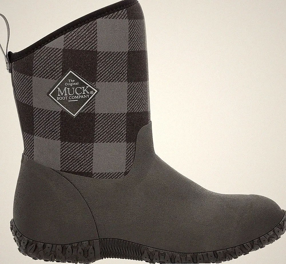 RHS Muckster II – kurze wasserdichte Gummistiefel für Damen, schwarz/grau, Größe