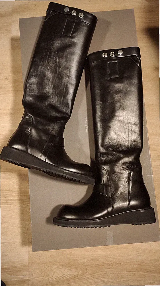 Rick Owens Langschaft Stiefel, Gr.37, scharz, NP:1903€!!
