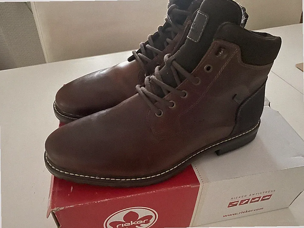 Rieker 13740 Herren Stiefel Stiefeletten Braun 43 gefüttert Profilsohle NEU 99€
