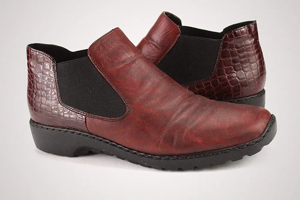 Rieker Comforto Gr.41 Damen Stiefel Stiefeletten Boots Winter Rot K 528