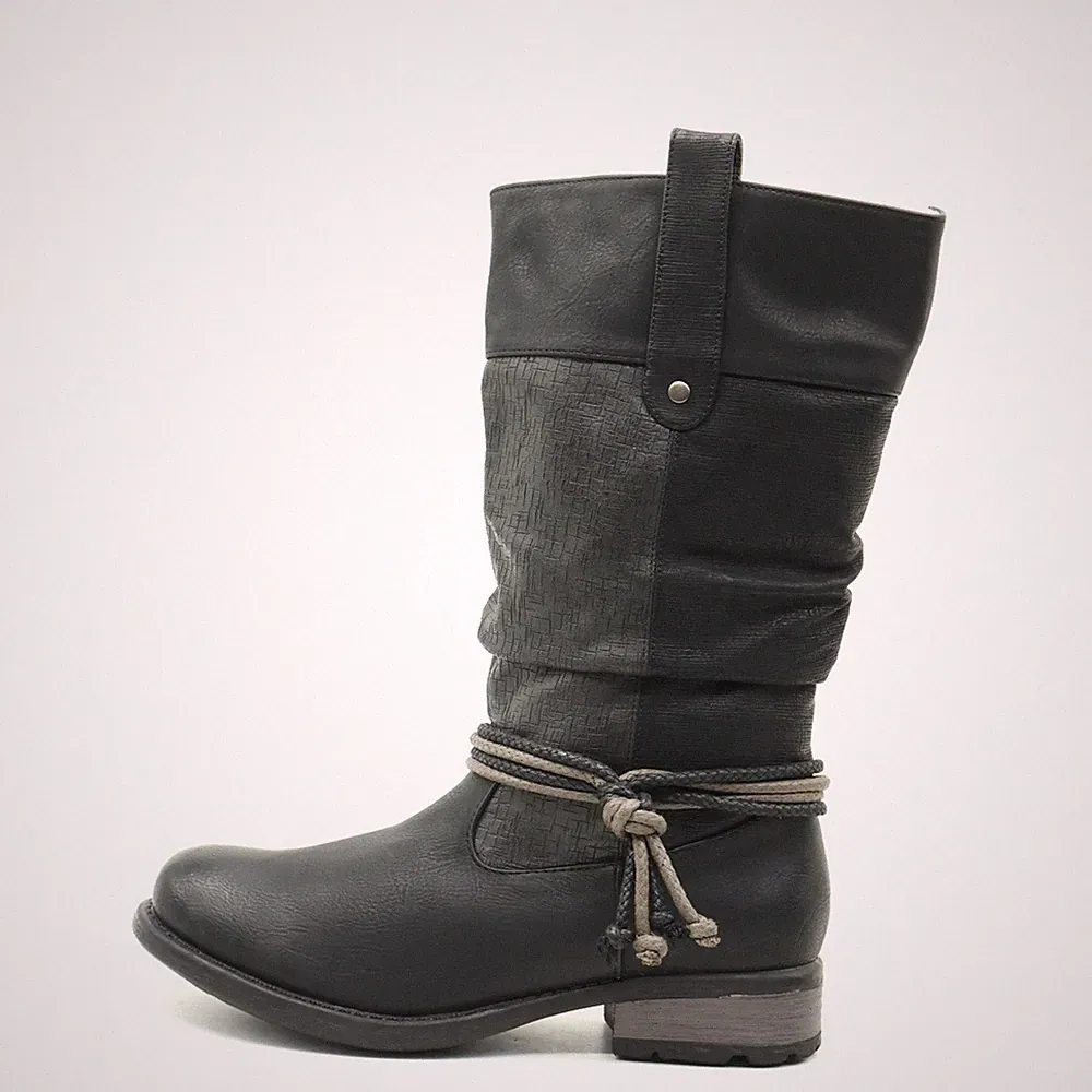 Rieker Damen 97279-00 Winterstiefel Schwarz Kunstleder Boots Stiefel EU 38