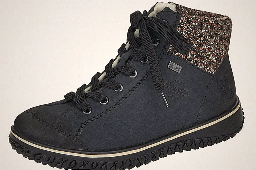 Rieker Damen Boots Tex-Membran Blau Schuhe Hohe Sneaker Z4243-14 Winter