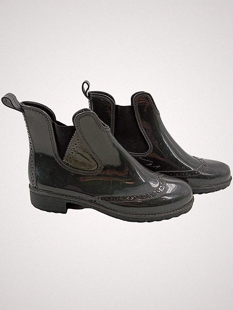 Rieker Damen Chelsea Boots Stiefelette Gr. 38 Schwarz Gummistiefel Praktisch