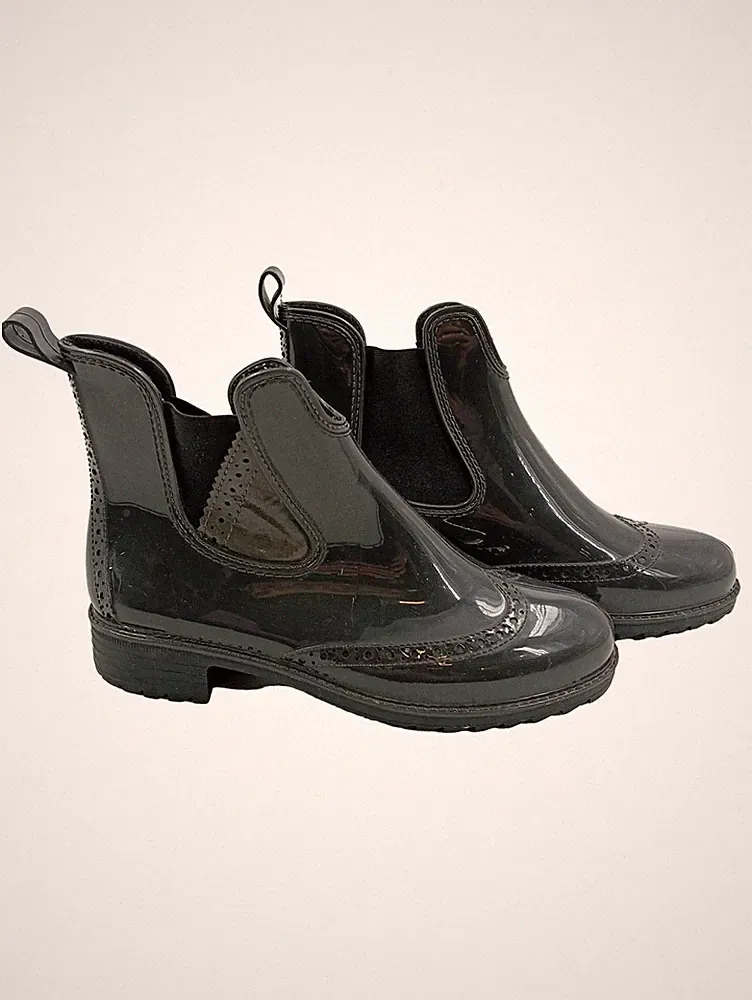 Rieker Damen Chelsea Boots Stiefelette Gr. 38 Schwarz Gummistiefel Praktisch