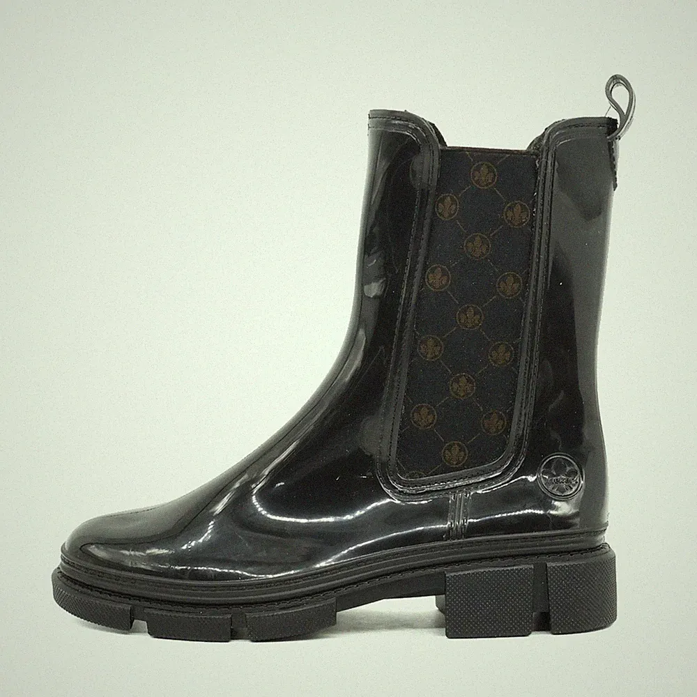 Rieker Damen Chelsea Stiefel Schwarz Synthetik Knöchelhoch Klassik Boots EU 38