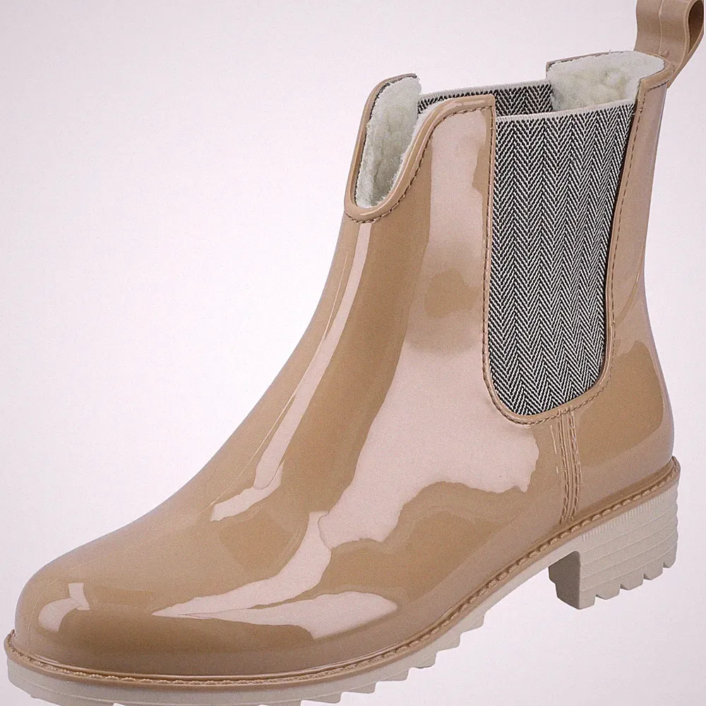 Rieker Damen Gummistiefel Chelsea Boots Warmfutter P8280