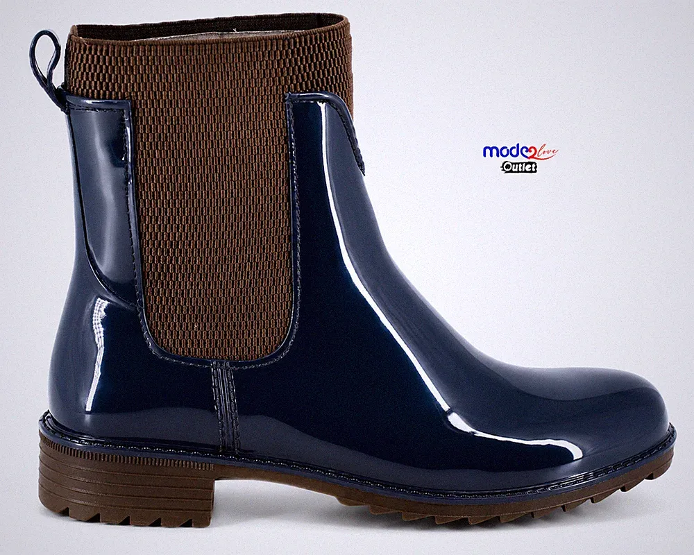 Rieker Damen Gummistiefel P8290-14 Blau Warmfutter Gr. 37 G1-37