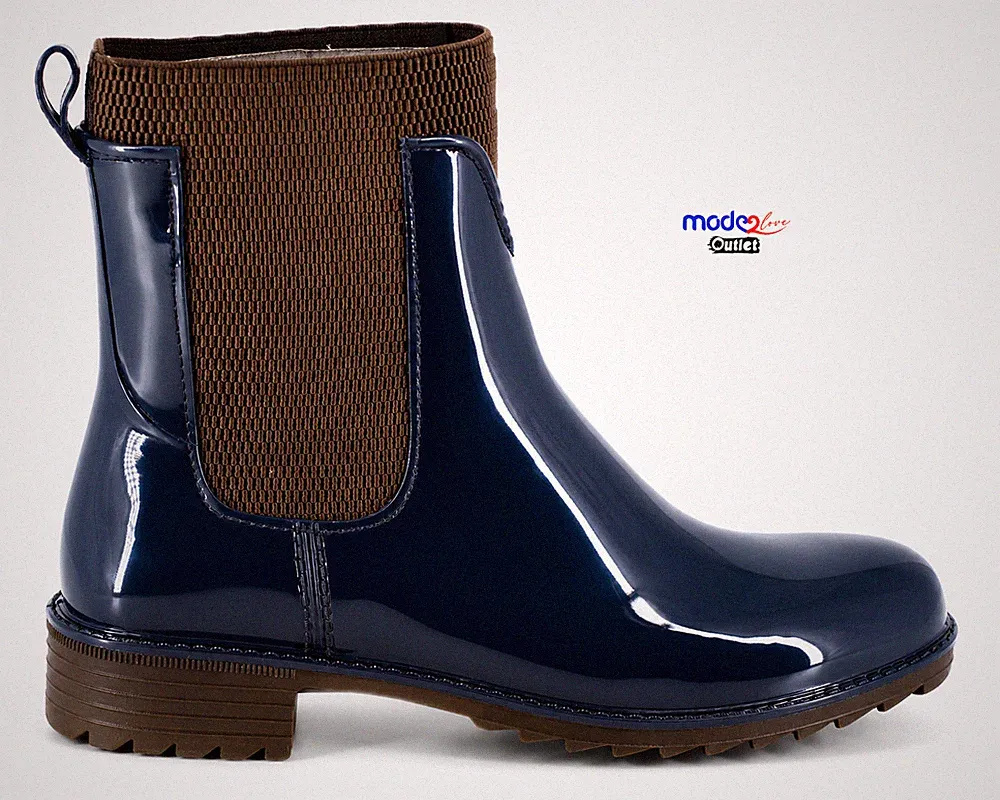 Rieker Damen Gummistiefel P8290-14 Blau Warmfutter Gr. 38 G1-38