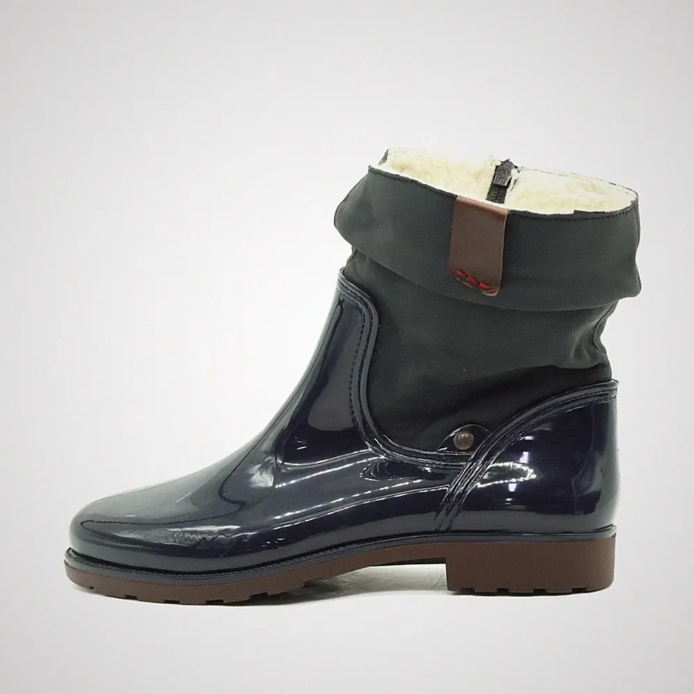 Rieker Damen Gummistiefel Stiefelette Blau Synthetik Boots Stiefeletten EU 41