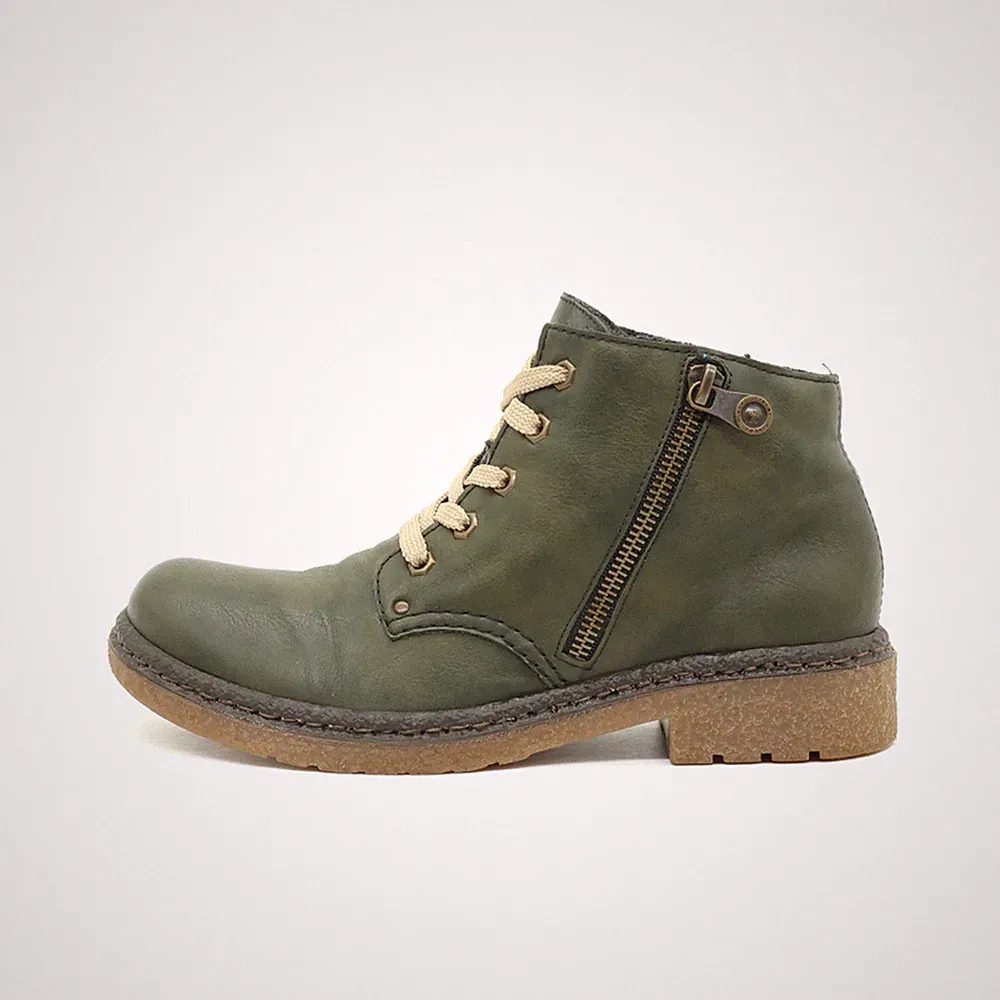 Rieker Damen Leder Schnürstiefeletten Stiefeletten Komfort Schnürboots EU 37