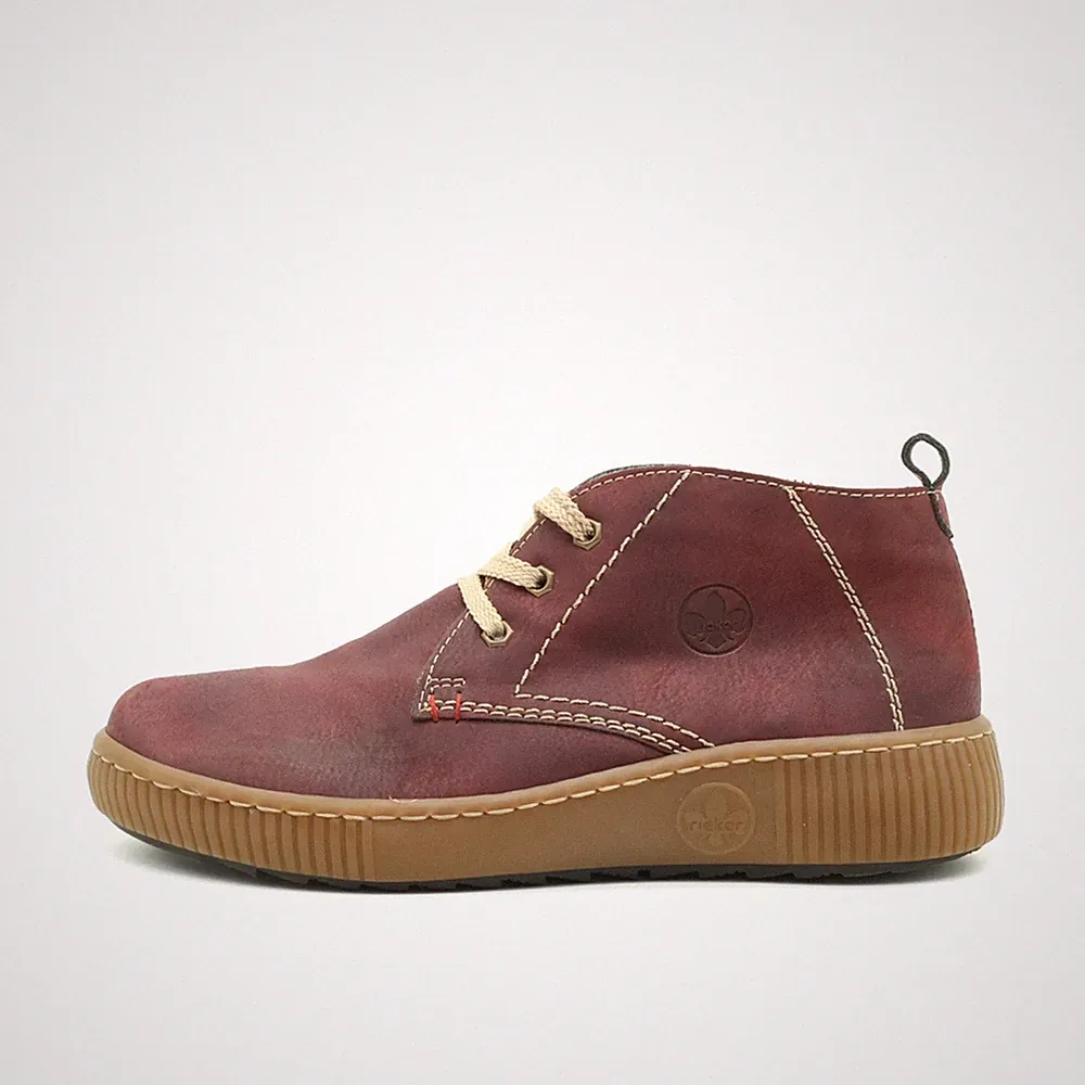 Rieker Damen Stiefel EU 39 Casual Rot Comfort Knöchelhohe