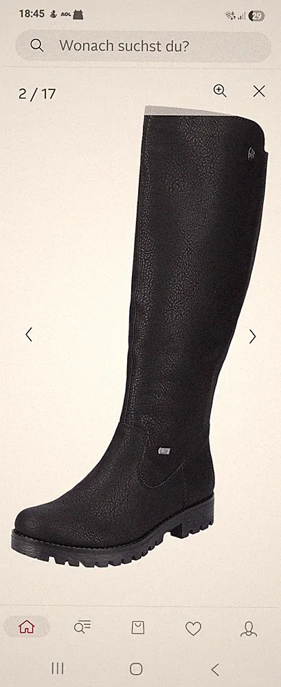 Rieker Damen Stiefel Winter Gefüttert Schwarz Gr. 42