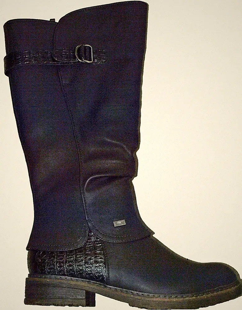 Rieker Damen Stiefel Winter TEX schwarz Schaft verstellbar Neu 8766