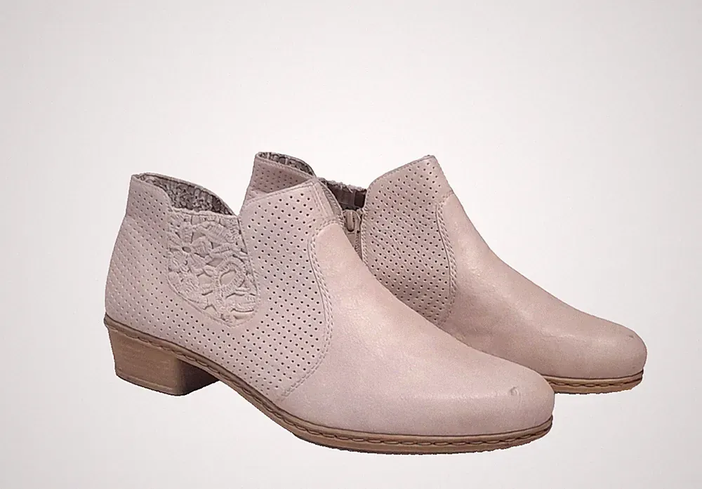 Rieker Damen Stiefelette Gr. 41 Damenschuhe Halbschuhe Booties Rose