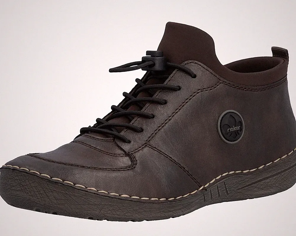Rieker Damen Stiefelette Gummizug Reißverschluss Markenapplikation 52557