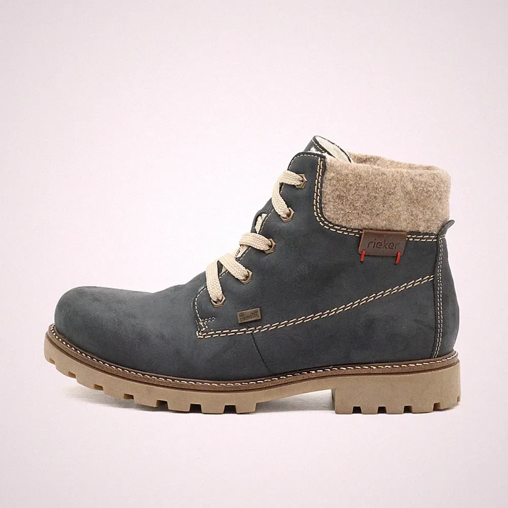 Rieker Damen Winterstiefel Stiefel Blau Synthetik Wasserdicht Boots EU 38