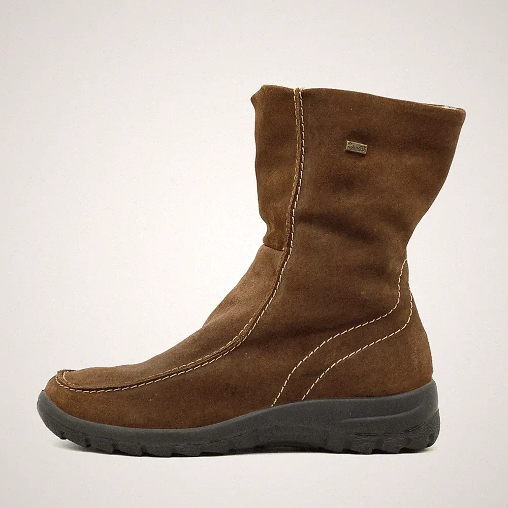 Rieker Damen Winterstiefel Stiefel Braun Wildleder Wasserdicht Komfort EU 39
