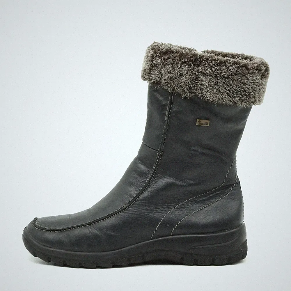 Rieker Damen Winterstiefel Warmfutter Stiefel Reißverschluss Winter EU 39