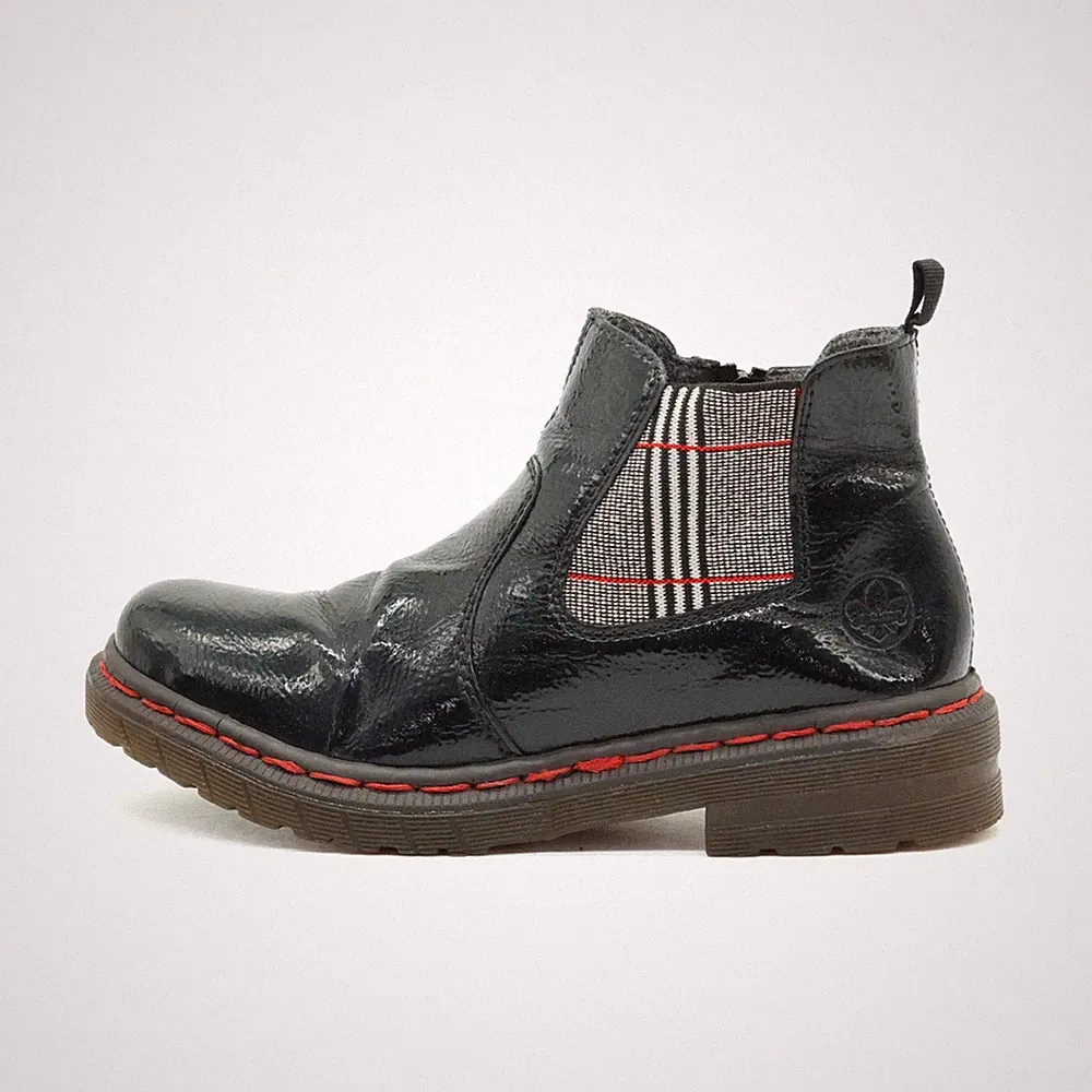 Rieker Damen Y2293 Stiefelette Schwarz Synthetik Knöchelhoch Chelsea Boots EU 40