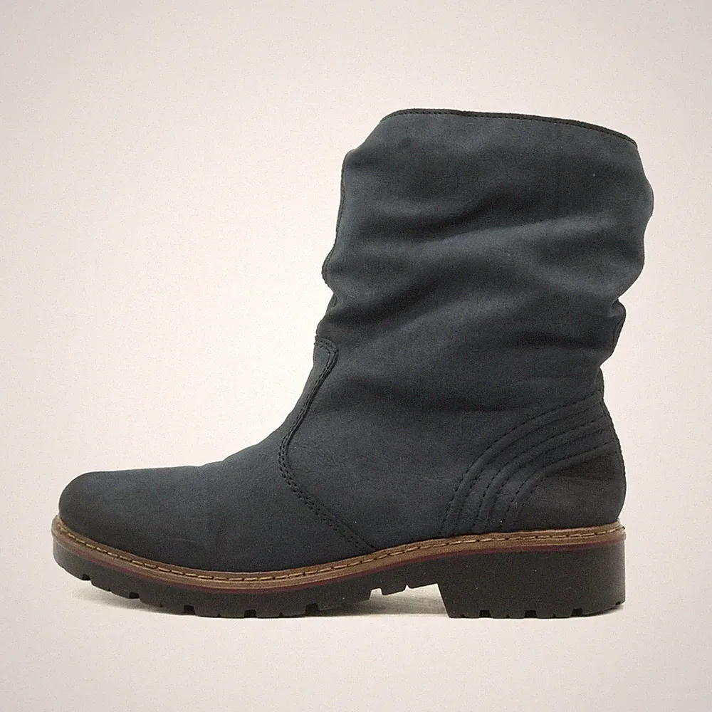 Rieker Damen Y9433 Knöchelstiefel Blau Synthetik Mittel Winter Stiefel EU 40