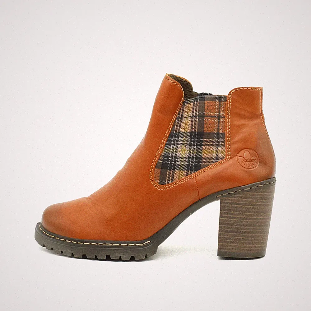 Rieker Damen Z9294-24 Stiefeletten Cognac gefüttert Chelsea-Stiefeletten EU 37