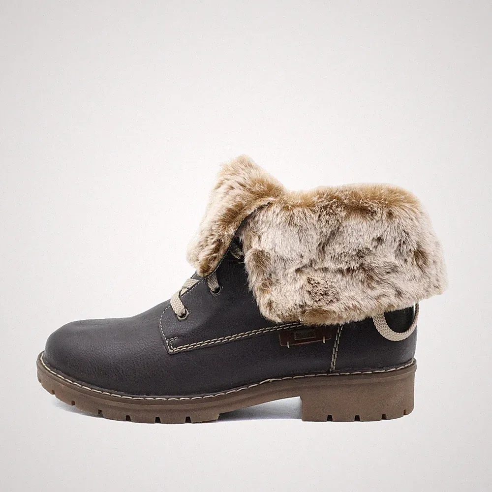 Rieker Damen Z9643 Stiefel Braun Synthetik Knöchelhoch Tex Winterstiefel EU 39