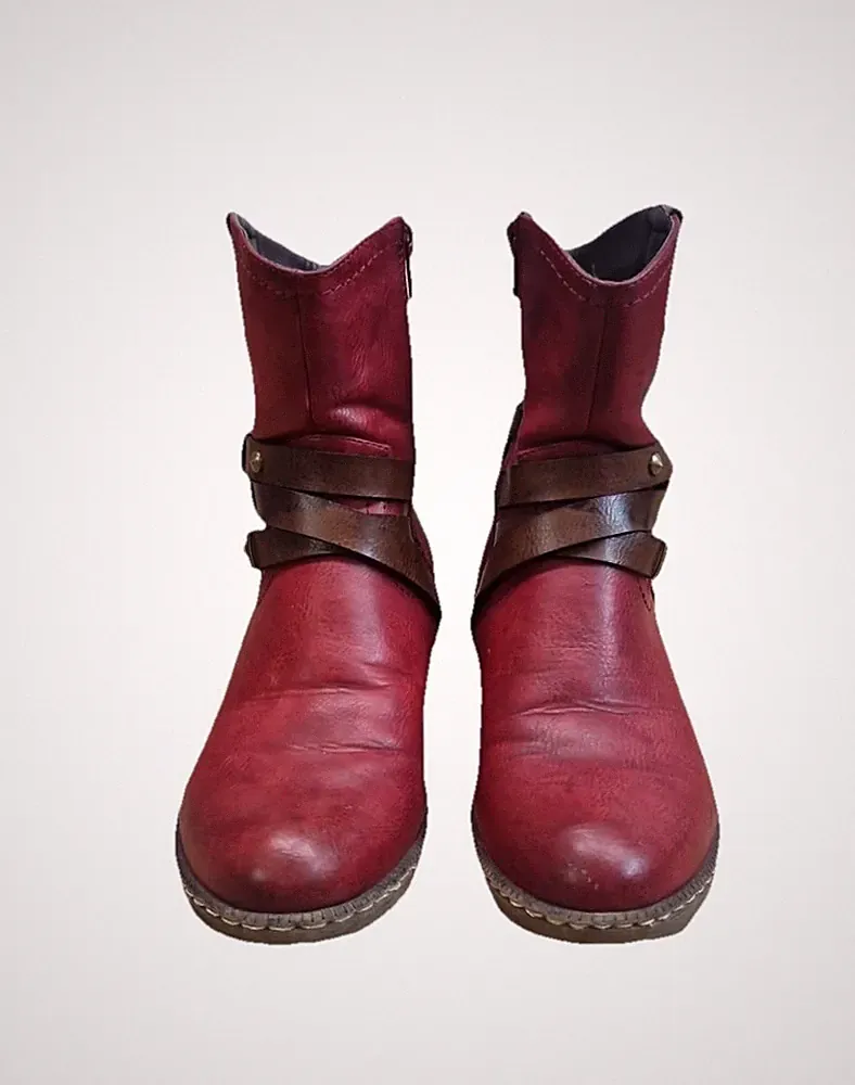 Rieker gr 38 Damen Boots Stiefel Stiefeletten Sehr Gut Z95