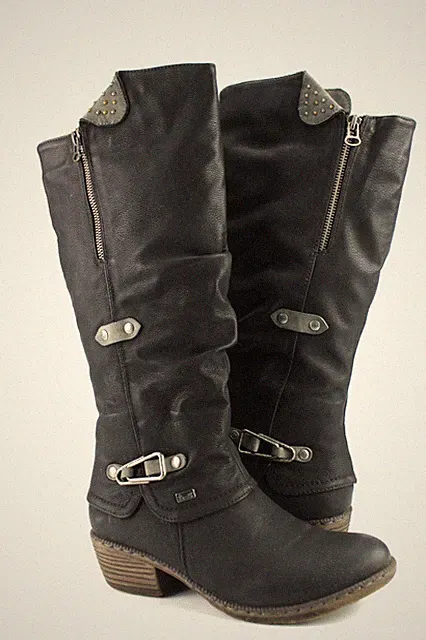 Rieker Gr.38 Damen Komfort Stiefel Stiefeletten Boots Schwarz TOP L 665