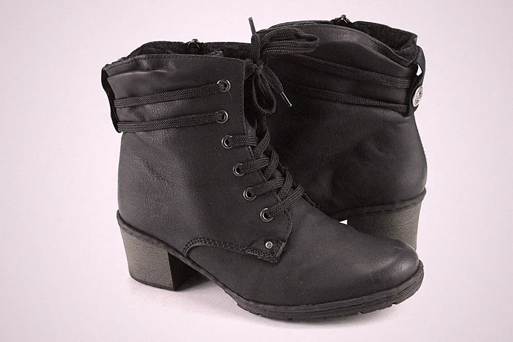 Rieker Gr.38 Damen Stiefel Stiefeletten Boots Winter Schwarz TOP K 789