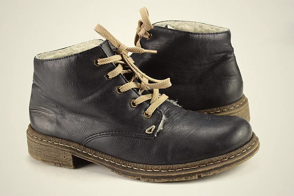 Rieker Gr.42 Damen Komfort Stiefel Stiefeletten Boots Winter Blau TOP K 822