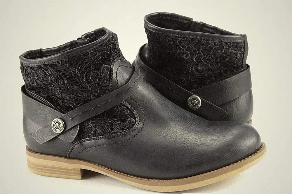 Rieker Gr.42 Damen Stiefel Stiefeletten Boots Winter Schwarz WIE NEU K 754
