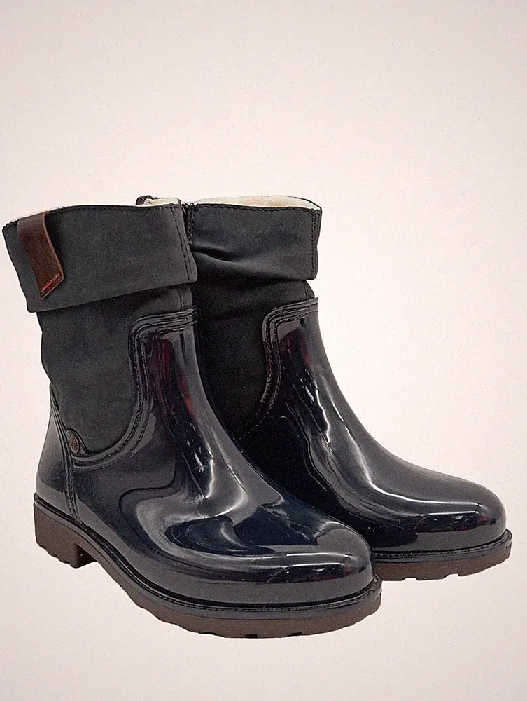 RIEKER Gummistiefel Damen Stiefel Gr. DE 36 blau Casual-Look