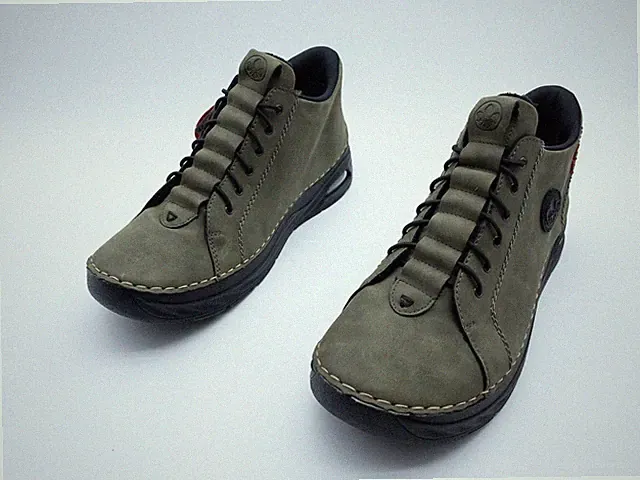 rieker Herren Freizeitschuh Schnürboots Stiefelette Grün Gr. 43 EU Art. 38921-70