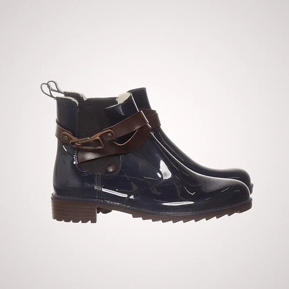 Rieker, Kurze Gummistiefel, Größe: 41, Blau/Braun, Damen #xKh