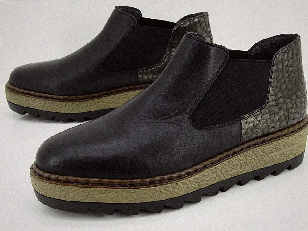 Rieker Schuhe Winterstiefel Damen Stiefel Stiefeletten Boots Chelsea Gr 38