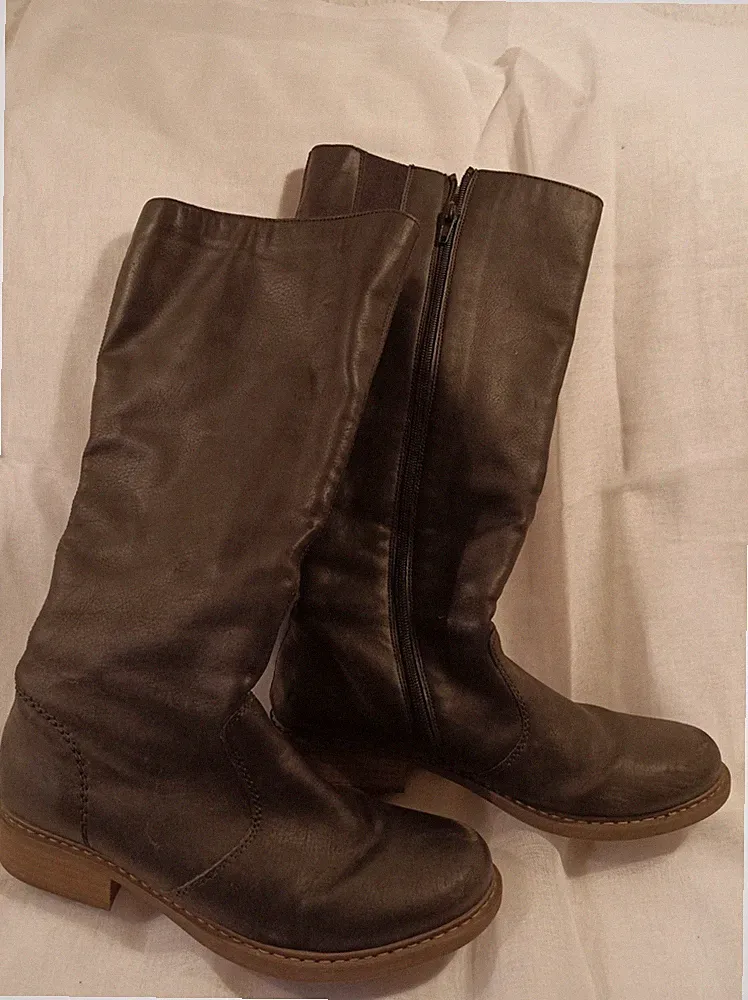 Rieker Stiefel Langschaftstiefel schwarz gefüttert Gr. 38
