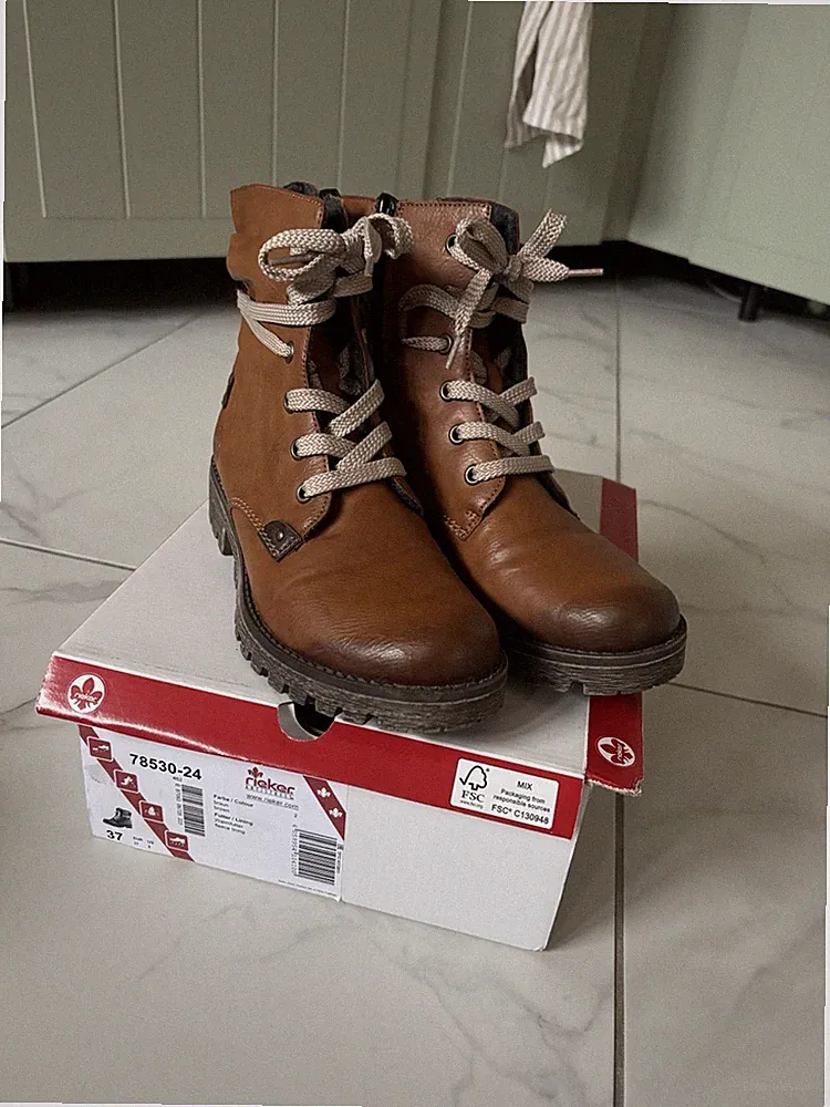 Rieker Stiefel Schuhe Boots 37 Reisverschluss